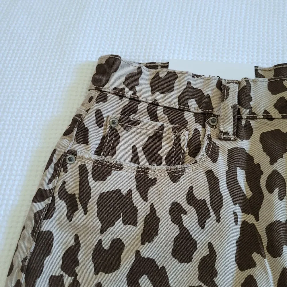 Kensie Jeans👖 Vintage Luxe Leopard🐆 Print Mini Skirt - NWT - Picture 13 of 16
